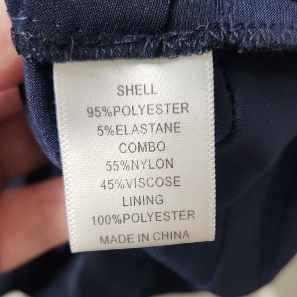 Adrianna Papell Navy Sheath Cocktail Dress with Lace Overlay Bodice - 18W - Picture 3 of 10